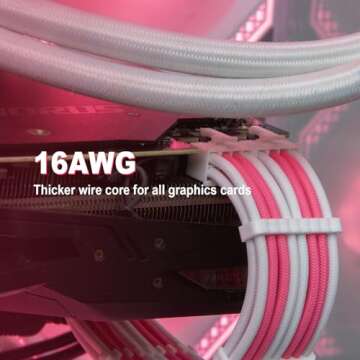 Sirlyr Sleeved PSU Cable Kit for Stylish Builds 16AWG