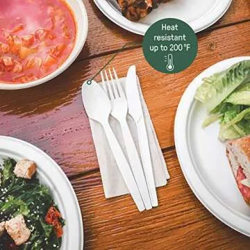 100 Compostable Spoons | Eco-Friendly & Durable Cutlery