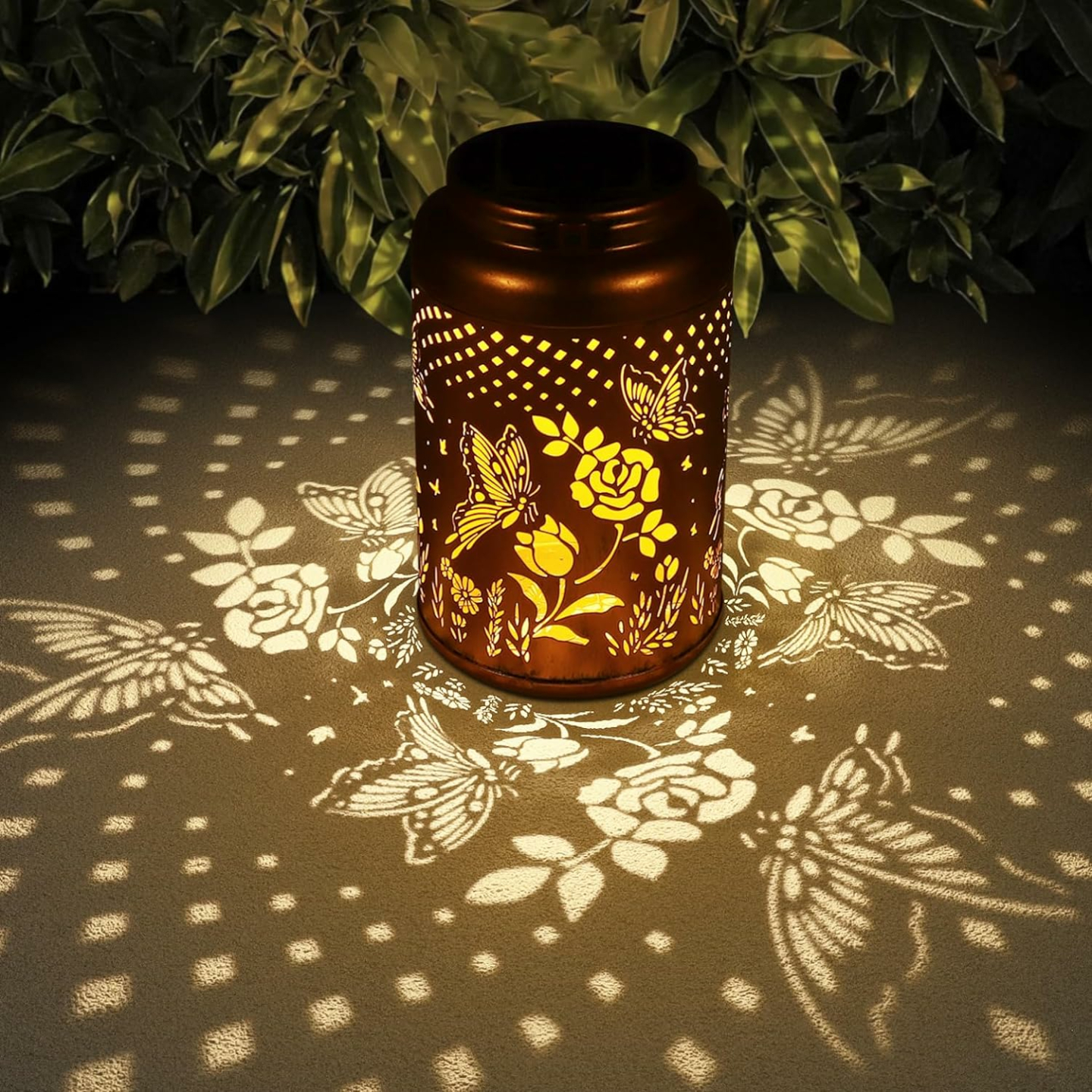 Garden Solar Lanterns - Rose Butterfly Design
