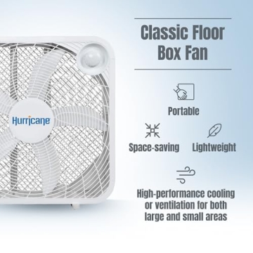 Hurricane Classic 20 Inch Floor Box Fan for Cooling