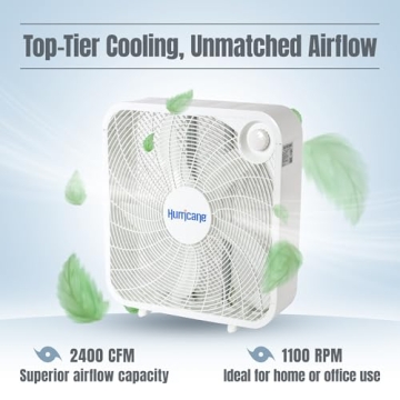 Hurricane Classic 20 Inch Floor Box Fan for Cooling