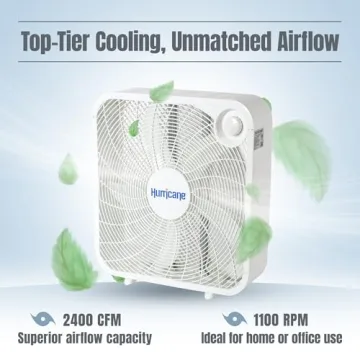 Hurricane Classic 20 Inch Floor Box Fan for Cooling