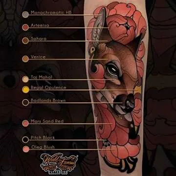 World Famous Black Tattoo Ink, Vegan and Professional Ink, Made in USA, Pitch Black, .5 oz