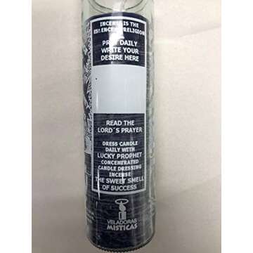 Uncrossing (Descruzar) Unscented Purple Pillar Candle in Glass