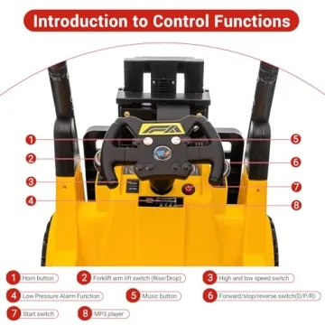 GarveeLife 12V Kids Ride On Forklift with Remote Control