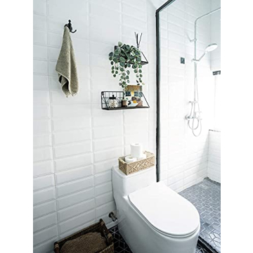 Mkono Floating Shelves Wall Mounted Rustic Wood Set of 2