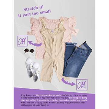 M&D 0879 Post Surgery BBL Compression Garment Fajas Colombiana Post OP Beige M