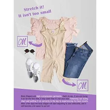 M&D 0879 Post Surgery BBL Compression Garment Fajas Colombiana Post OP Beige M