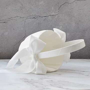 ATAILOVE Flower Girl Basket for Weddings - Cute Cherish Fairy Flower Baskets (Ivory)