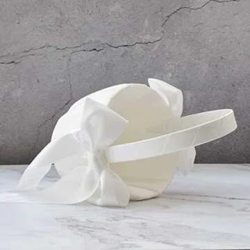 ATAILOVE Flower Girl Basket for Weddings - Cute Cherish Fairy Flower Baskets (Ivory)