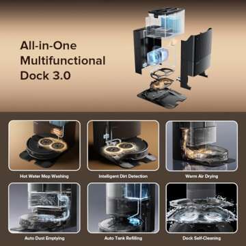 roborock Qrevo Master Robot Vacuum and Mop Combo, 10,000Pa Suction, FlexiArm Design Side Brush & Mop...