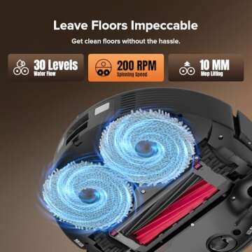 roborock Qrevo Master Robot Vacuum and Mop Combo, 10,000Pa Suction, FlexiArm Design Side Brush & Mop, Auto Mop Washing & Drying, Self-Emptying&Refilling, Dock Self-Cleaning, Obstacle Avoidance, Black