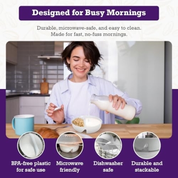 Just Crunch Anti-Soggy Cereal Bowl Keeps Cereal Fresh