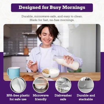 Just Crunch Anti-Soggy Cereal Bowl Keeps Cereal Fresh