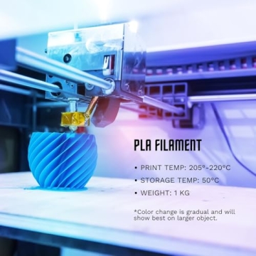 Cookiecad Blue Ombre PLA Filament for Vibrant 3D Prints