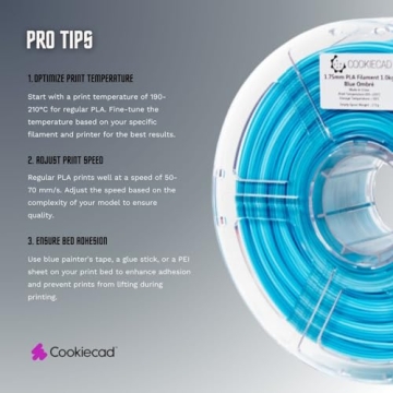 Cookiecad Blue Ombre PLA Filament for Vibrant 3D Prints