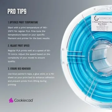 Cookiecad Blue Ombre PLA Filament for Vibrant 3D Prints