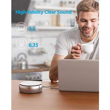 KINGTOP 1/8 to 1/4 Stereo Cable (4.3ft / 1.3m), TRS 3.5mm to 1/4 Cable, Bidirectional 1/4 to 3.5mm C...