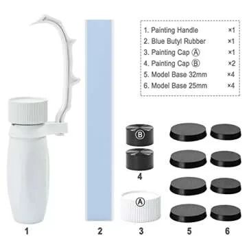 WH01 Painting Handle for Wargame Miniautres with Model Bases (White)