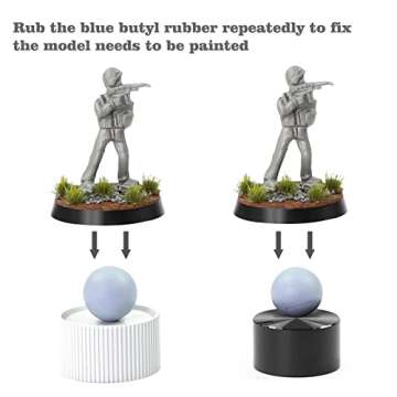 WH01 Painting Handle for Wargame Miniautres with Model Bases (White)