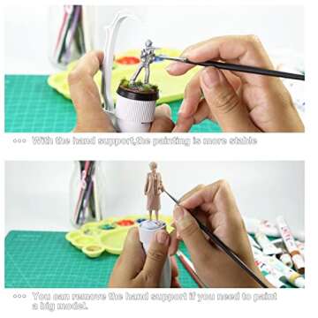 WH01 Painting Handle for Wargame Miniautres with Model Bases (White)