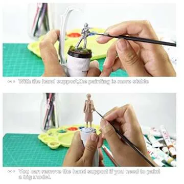 WH01 Painting Handle for Wargame Miniautres with Model Bases (White)