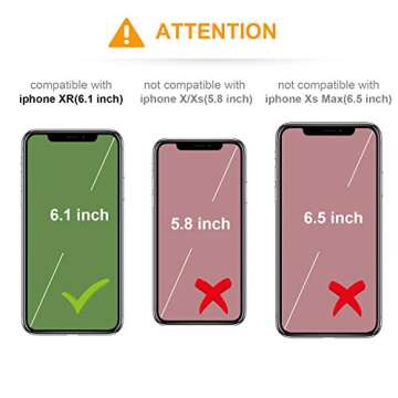 KIHUWEY Compatible with iPhone XR Case Wallet with Credit Card Holder, Premium Leather Magnetic Clas...