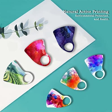 BOFFO 12 Pcs kids Colorful Dye Print Face_Masks Fashion Protective,Reusable and Breathable Washable Comfortable Face cotton fabric gifts for Boys Girls for School Outdoor