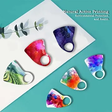 BOFFO 12 Pcs kids Colorful Dye Print Face_Masks Fashion Protective,Reusable and Breathable Washable Comfortable Face cotton fabric gifts for Boys Girls for School Outdoor