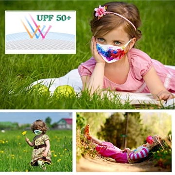 BOFFO 12 Pcs kids Colorful Dye Print Face_Masks Fashion Protective,Reusable and Breathable Washable Comfortable Face cotton fabric gifts for Boys Girls for School Outdoor
