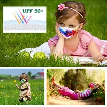 BOFFO 12 Pcs kids Colorful Dye Print Face_Masks Fashion Protective,Reusable and Breathable Washable Comfortable Face cotton fabric gifts for Boys Girls for School Outdoor