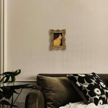 CISOO 2.5x3.5 Vintage Small Picture Frame, Antique Ornate Green and Gold Wallet Size Photo Frame, for Table Top and Wall Display, Decorative Floral Design Retro Home Decor, Photo Gallery Art