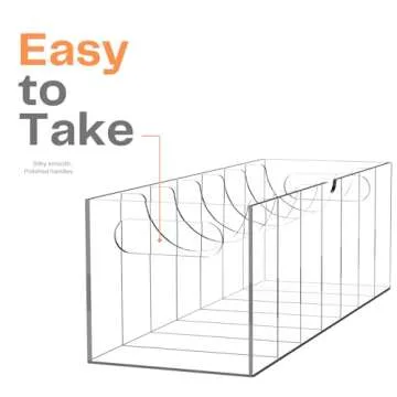 YUNEASELF Belt Organizer - Acrylic Belt Holder for Closet with Dust Cover Lid - Clear Belt Storage Display Case for Drawer - 7 Compartments