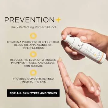 IMAGE Skincare, PREVENTION+ Daily Perfecting Primer SPF 50, Tinted Zinc Oxide Face Priming Sunscreen...