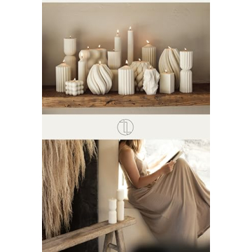 LAWA Handmade Soy Wax Pillar Candles Elegant Scented Home Decor