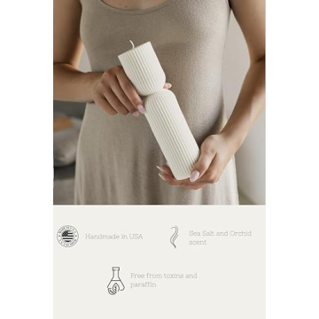 LAWA Handmade Soy Wax Pillar Candles Elegant Scented Home Decor