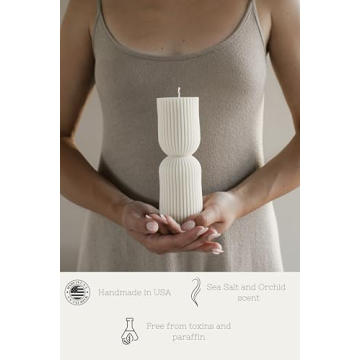 LAWA Handmade Soy Wax Pillar Candles Elegant Scented Home Decor