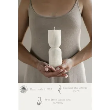 LAWA Handmade Soy Wax Pillar Candles Elegant Scented Home Decor