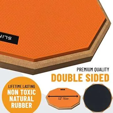 SLINT Drum Practice Pad, 12" Drum Pad 2 Surfaces - Double-Sided Practice Drum Pad Set, Practice Pad for Beginners - Snare Drum Practice Pad - Drum Pad For Kids (Full Drum Pad Kit with 4" Snare Drum)