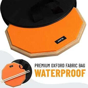 SLINT Drum Practice Pad, 12" Drum Pad 2 Surfaces - Double-Sided Practice Drum Pad Set, Practice Pad for Beginners - Snare Drum Practice Pad - Drum Pad For Kids (Full Drum Pad Kit with 4" Snare Drum)