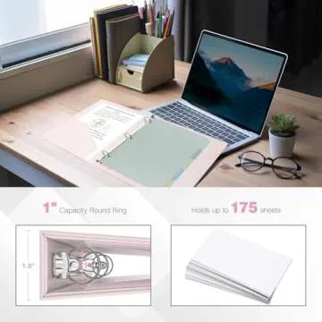 Ospelelf 3 Ring Binder with Clipboard for Letter Size