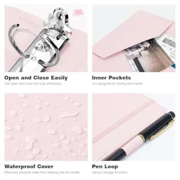 Ospelelf 3 Ring Binder with Clipboard for Letter Size