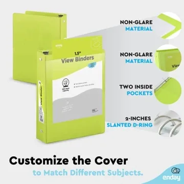 Enday 3 Ring Binders - Colorful and Durable Organization