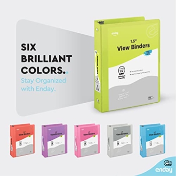 Enday 3 Ring Binders - Colorful and Durable Organization