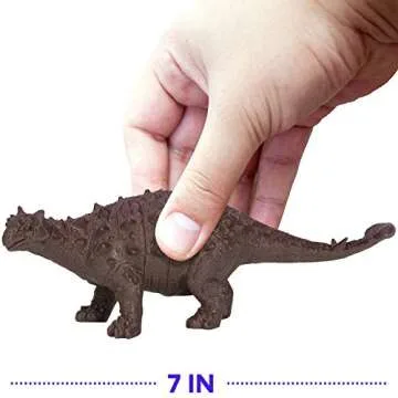 Kids Dinosaur Figures Toys, 7 Inch 12 Pack Jumbo Plastic Dinosaur Playset, STEM Educational Realistic Dinosaur Figurine for Boys Girls Toddlers