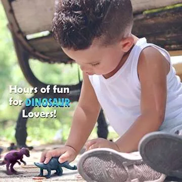 Kids Dinosaur Figures Toys, 7 Inch 12 Pack Jumbo Plastic Dinosaur Playset, STEM Educational Realistic Dinosaur Figurine for Boys Girls Toddlers