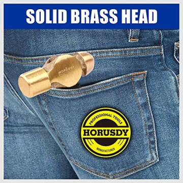 HORUSDY 1 Pound Metal Stamping Hammer, The professional hammer specially designed for metal stamping.