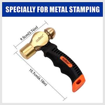 HORUSDY 1 Pound Metal Stamping Hammer, The professional hammer specially designed for metal stamping.