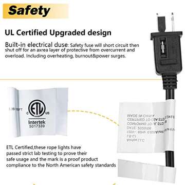 Ainfox 150FT LED Rope Lights, Waterproof 16 Colors Changing RGB Strips Light with Remote Controller for Outdoor & Indoor Use - SMD5050 Flexible Dimmable Decorative Lighting Multi Modes UL&ETL (150FT)