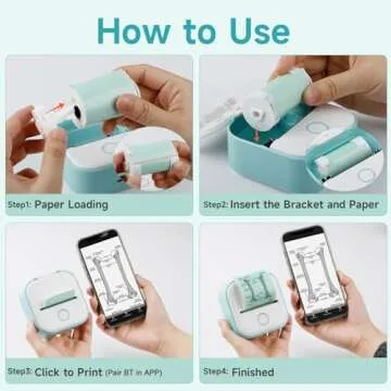 Memoking Mini Printer T02 Inkless Portable Sticker Maker